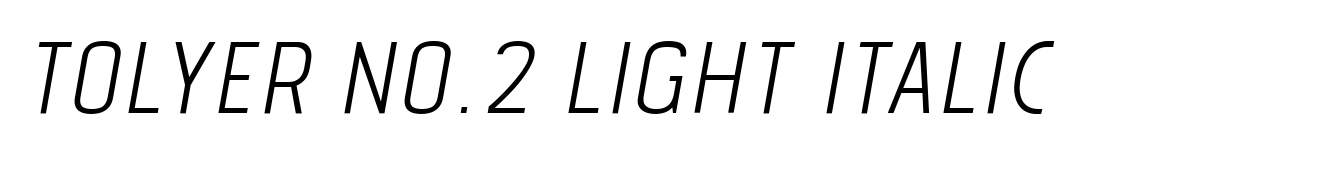 Tolyer No.2 Light Italic